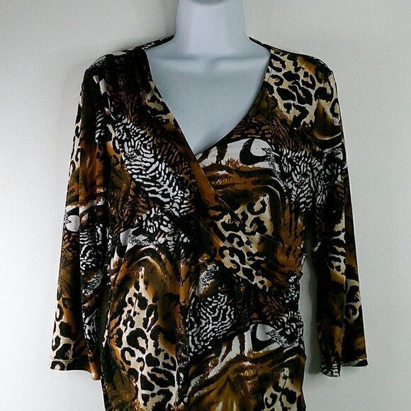 Milano - Animal Print Below Knee Length Dress - Medium - Picture 4 of 7